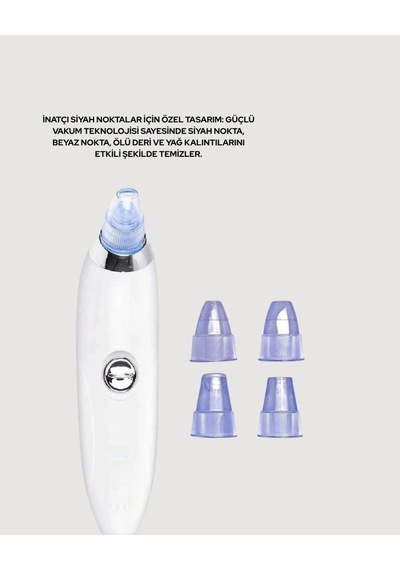 Usb Destekli 4 Başlıklı Siyah Nokta Vakum Cihazı Gözenek Temizleyici Ve Cilt Yenileyici Bakım Alet