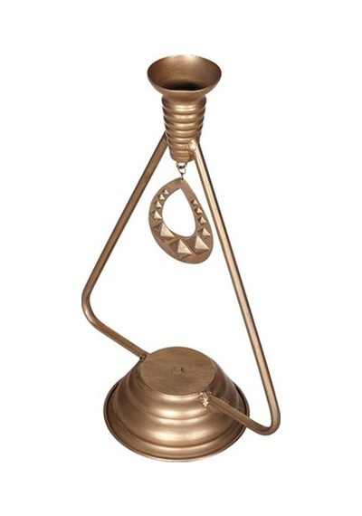 Vitale Rusty Gold Çan Modeli Mumluk 13X36 CM Ak.Gn0007