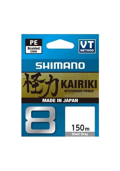 Shimano Kairiki 8x 150 Mt Steel Gray Gri Örgü İp Misina 0.06mm