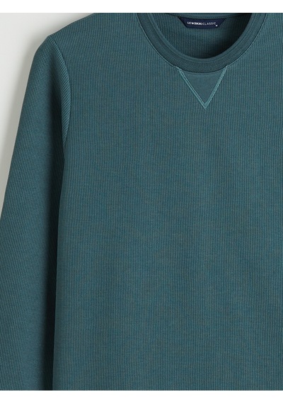 Lcwaıkıkı Classic Petrol Bisiklet Yaka Erkek Sweatshirt