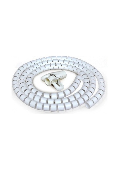 Spiral Kablo Toplayıcı Kablo Düzenleyici Çapı 20mm Beyaz 1.5m