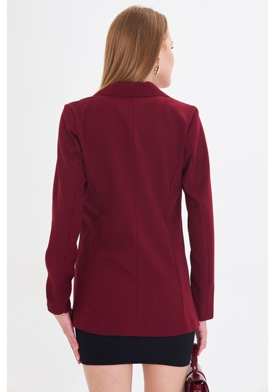 Armonika Kadın Bordo Tek Düğmeli Ceket Arm-20k001020