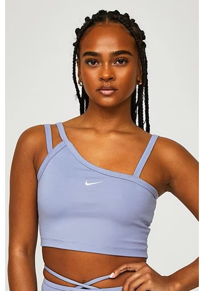 Nike Sportswear Everyday Modern Women's Asymmetrical Crop Tank Kadın Askılı Crop Atlet Bra Lila Lila