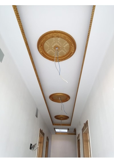 Decogold 60x60 Cm Oval Altın Saray Tavan Göbek