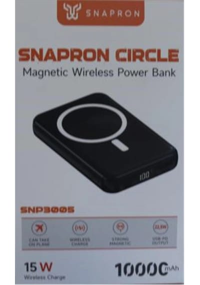 Snapmax Snp-3005 10.000 Mah Kablosuz Hızlı Şarj Magsafe Powerbank Led Ekranlı Çoklu Girişli Kdo Diğer