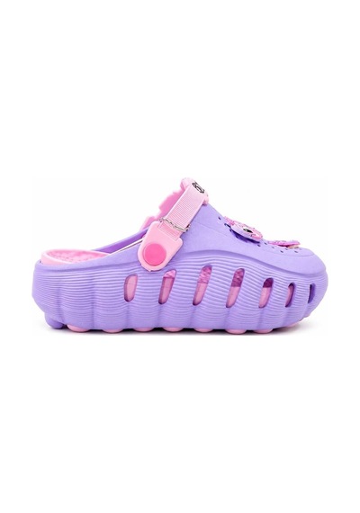 Look Life Premium Çocuk Comfort Unisex Ortopedik Günlük, Masaj Tabanlı Basınç Denge Sistemli Plaj Deniz Bahçe Terliği Mor