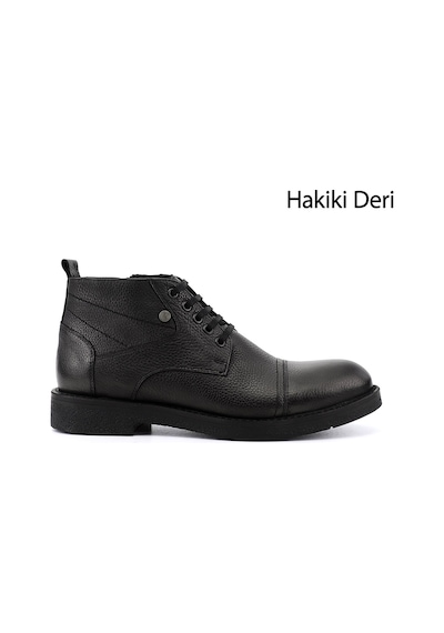 Gönderir Erkek Siyah Floter Hakiki Deri Fermuarlı Bot Dkmb02842349