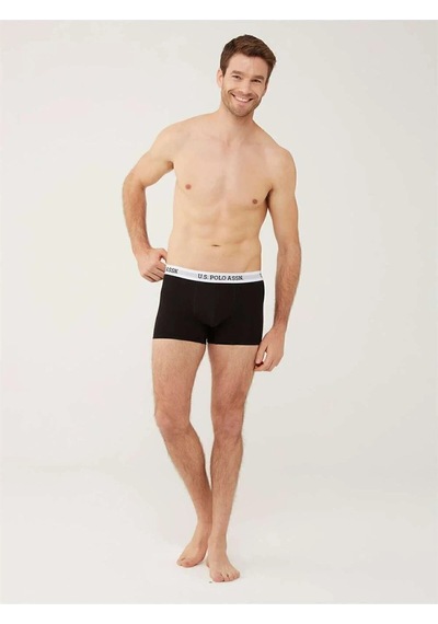 U.S. Polo Assn. Erkek Lisanslı Siyah Tekli Boxer Siyah