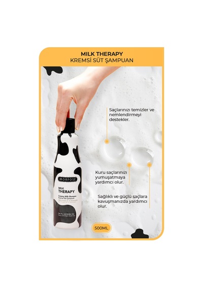 Morfose Milk Therapy Saç Şampuanı 500 Ml 2'li Eko Paket
