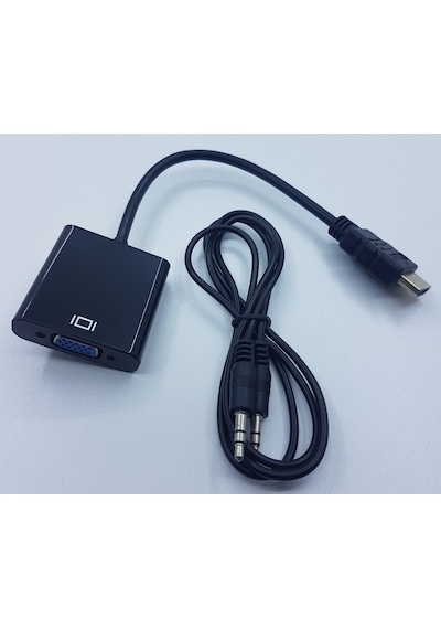 Hdmi To Vga  Kablo Çevirici Dönüştürücü  Ses Uydu Receiver Ps3 Ps4