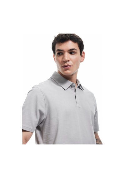 Koton Pamuklu Regular Fit Kısa Kollu Polo Yaka Tişört Gri 5sam10027mk Gri