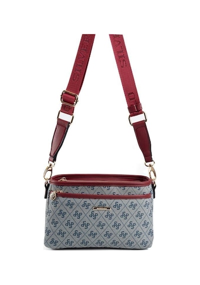 Silver Polo Sp1184 Kadın Çapraz Çanta Monogram Gri-bordo