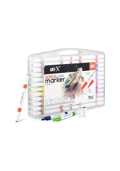 Artx Acrilic Marker Duo 48'li Akrilik Kalem Seti Renkli
