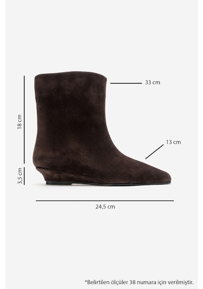Luvishoes Nacho Kahverengi Süet Hakiki Deri Kadın Bot Kahverengi