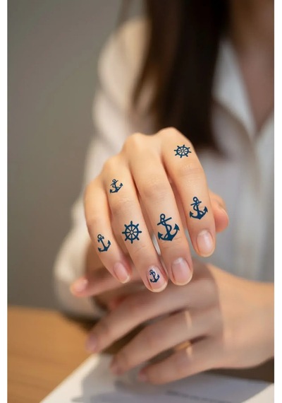 Dümen Deniz Minimal Yarı Kalıcı Geçici Dövme
