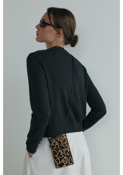 Suud Collection Antrasit Lea Triko Hırka
