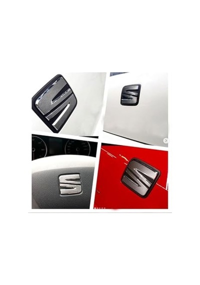 Seat Leon İle Uyumlu Mk3 Amblem Kaplama Sticker Set 2013 2016 Makyajsız, Mat Metalik Gri Abanoz