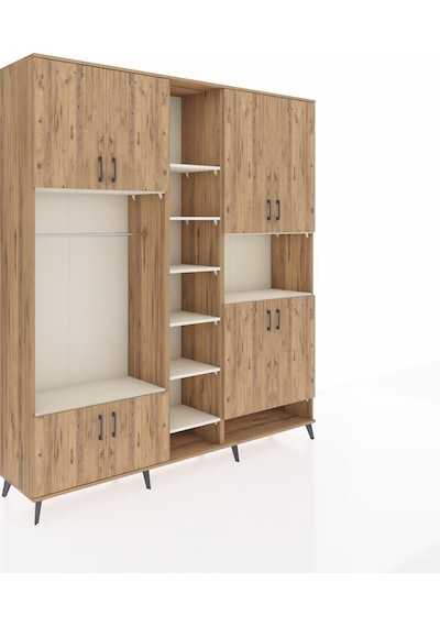 Hyperion Dolap 18 Raflı 8 Kapaklı Tek Askılı 220x44x243 Çam-çam/aytaşı Atlas Çam/aytası Hyperion Dolap 18 Raflı 8 Kapaklı Tek Askılı 220x44x243 Çam-çam/aytaşı Atlas Çam/aytası
