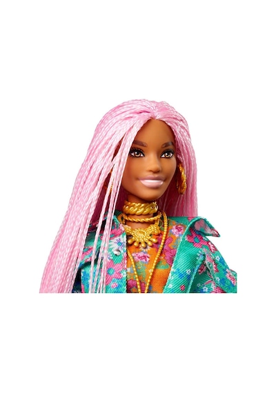 Barbie Extra Pembe Örgü Saçlı Bebek No 10 - Grn27-Gxf09