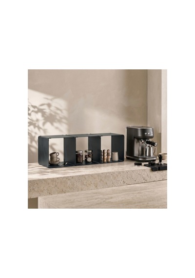 Node 3'lü Modüler Metal Tezgah Üstü Mutfak Rafı Ve Kahve Köşesi Standı 49x16 Cm Gri - 943947129 Gri