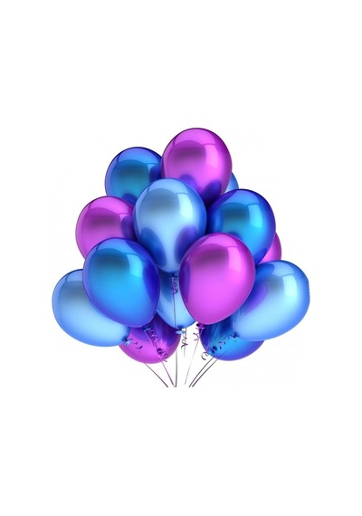 Metalik Balon Parti Organizasyon Balonu 12 İnç Düğün Doğum Günü Dekorasyon 50 Adet Mavi