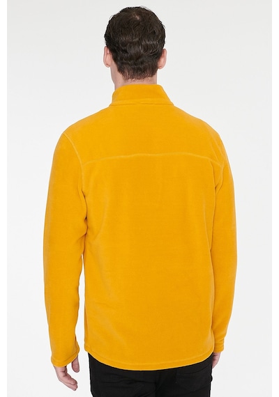 AC&Co / Altınyıldız Classics Erkek Sarı Anti-pilling Tüylenme Yapmayan Standart Fit Dik Yaka Polar Sweatshirt Sarı