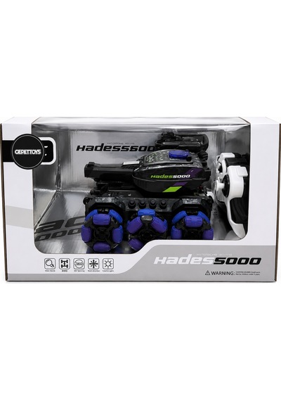 Gepettoys Uzaktan Kumandalı Çift Kontrollü 6 Teker Su Topu Atan Akrobat Tank 4d-y13 Çok Renkli