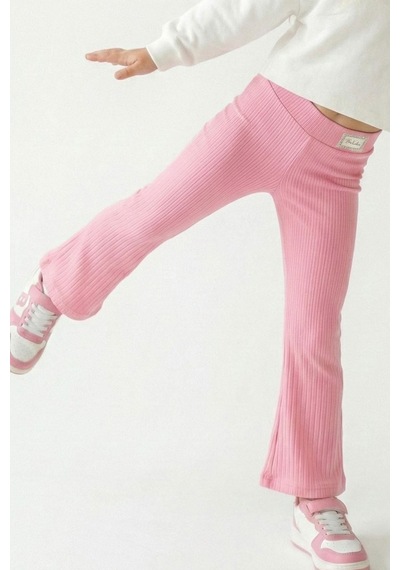 Breeze Kız Çocuk Tayt Bel Kısmı Arma Aksesuar Detaylı 3-7 Yaş, Pembe