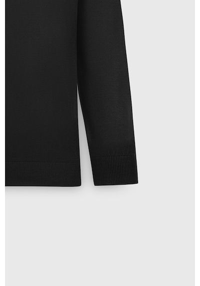 AC&Co / Altınyıldız Classics Erkek Standart Fit Normal Kesim Bisiklet Yaka Triko Kazak - Sıyah Siyah