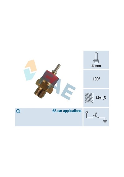 Fae 35770 Hararet Müşiri 100 C - 95 C Radyatör Fanı Mercedes W114 W115 W123 W201 W460 W463 W116 W126 A0065451424 -