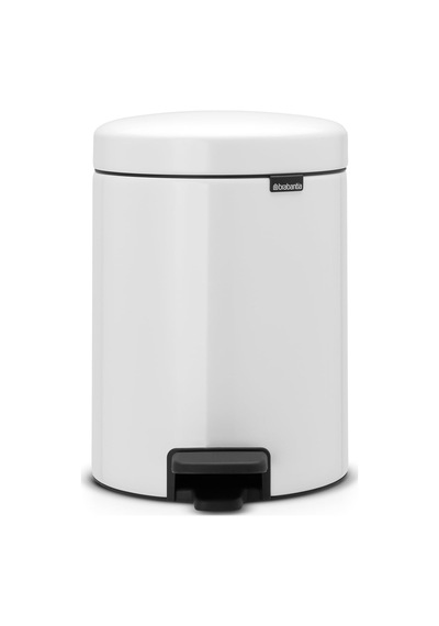 Brabantia Tret Çöp Kovası, İç Kovalı, Plastik, Çelik, Plastik, Beyaz, 5 Litre