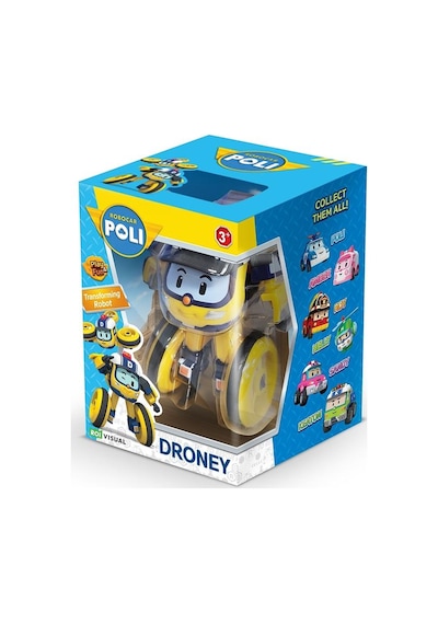 Robocar Poli Droney Dönüşen Araç Robot Figür 10 Cm 3+ Yaş