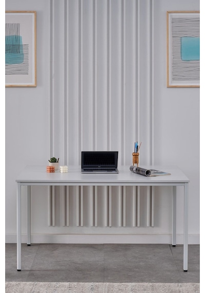 Sehpol Çalışma Masası 140x80x75 Cm Gri