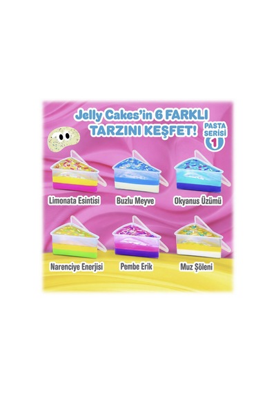 Jelly Cakes Lemonade Lush Squishy 3 Katmanlı Sıkmalık Sürpriz Yüzüklü Pasta Dilimli Duyusal Slime Çok  Renkli