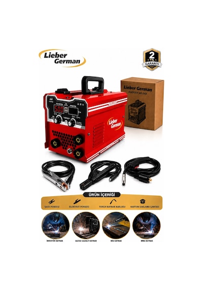 Lieber German Lg008 Igbt Çift Soğutmalı 500 Amper Gazsız Gazaltı Tig Mig İnvertör Kaynak Makinesi