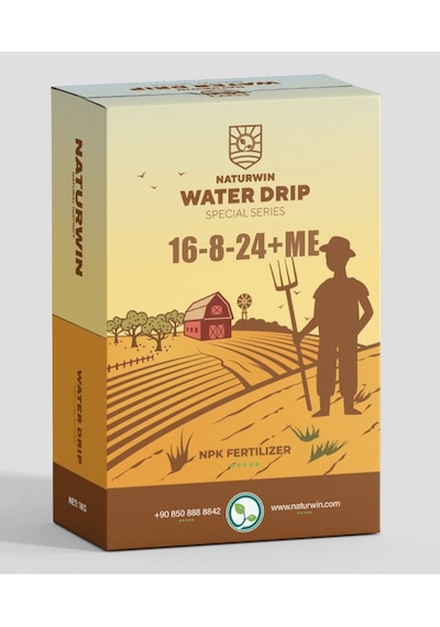 Damlama Gübresi Naturwin Water Drip 16-8-24+2mgo+me Npk Gübre 1kg