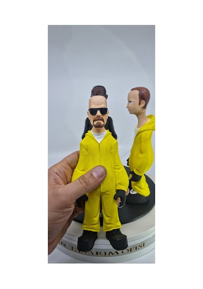 Breaking Bad Özel Tablalı 3 Lü Figür Set 20 Cm Walter White Jesse Pinkman Gustavo Fring