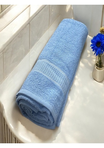 Büyük Boy Banyo Havlusu, Duş Havlusu, Tek Silgi 95 X 145cm Mavi