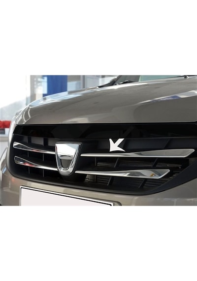 Dacia Lodgy Krom Ön Panjur 2012-2016 4 Parça Paslanmaz  Çelik
