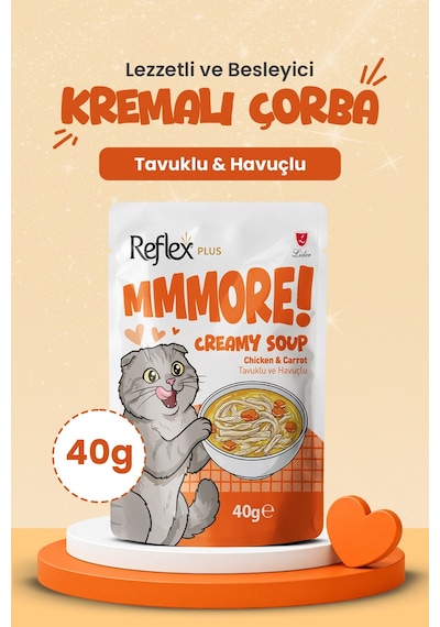 Reflex Plus Mmore Tavuklu Ve Havuçlu Kremalı Kedi Çorbası 40 Gr 6lı Set