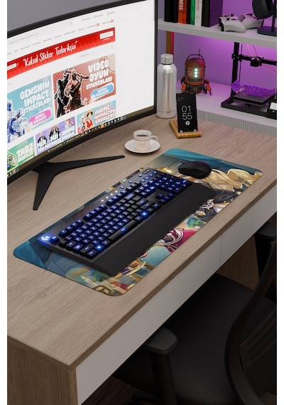 Charlotte Genshin Impact Anime Gacha V3 - 70x30 Xl Gaming Mouse Pad Fare Altlığı