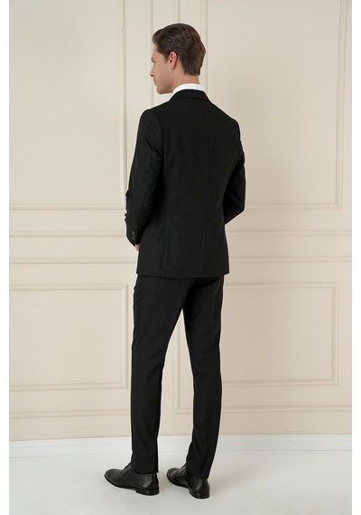 Efor Tk 911 Slim Fit Siyah Spor Takım Elbise Siyah