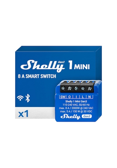 1 Mini Gen 3 Wifi Ve Bluetooth Smart Switch Röle 1 Kanal 8a Ev Otomasyonu Alexa Ve Google Standart