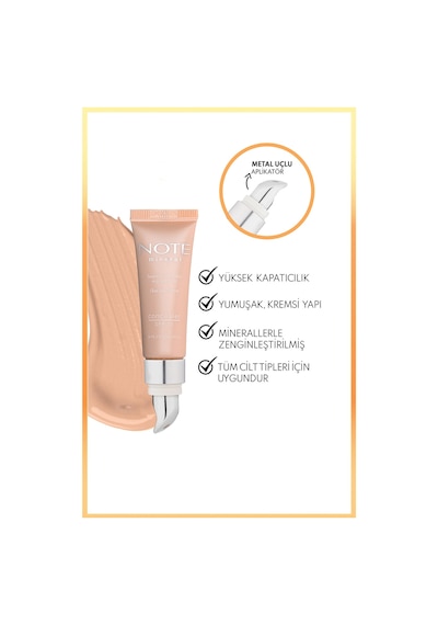 Note Cosmetique Mineral Concealer Spf 15 Yoğun Kapatıcı Metal Başlıklı Göz Altı Kapatıcısı - 203 Orta Koyu