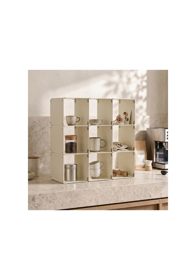Node 9'lu Modüler Metal Açık Raf Ünitesi Çok Amaçlı Küp Kitaplık 50x50 Cm Krem - 944249484 Krem Node 9'lu Modüler Metal Açık Raf Ünitesi Çok Amaçlı Küp Kitaplık 50x50 Cm Krem - 944249484 Krem