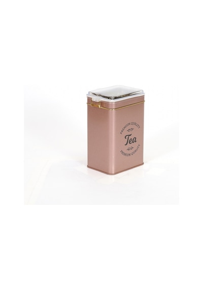 Sn Tea Rose Desenli Kilitli Kapaklı Dikdörtgen Metal Saklama Kabı, 7.5 X 10 X 15 Cm, 1 Lt Çok Renkli