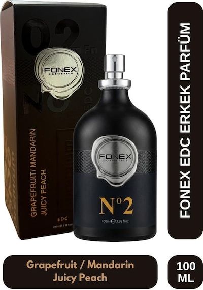 Fonex No:2 Edc Erkek Parfüm 100 Ml Grapefruit & Mandarin Juicy Peach Amber Çiçeksi