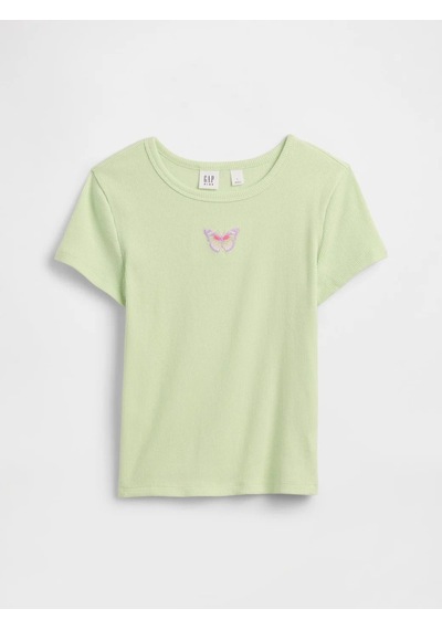 Gap V-sp Ss Rıb Tee Yeşil