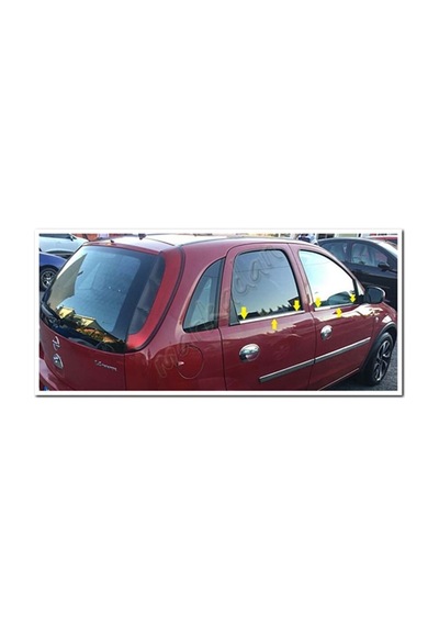 Woc Chrome Opel Corsa C Krom Cam Çıtası 2000-2006 4 Parça Paslanm