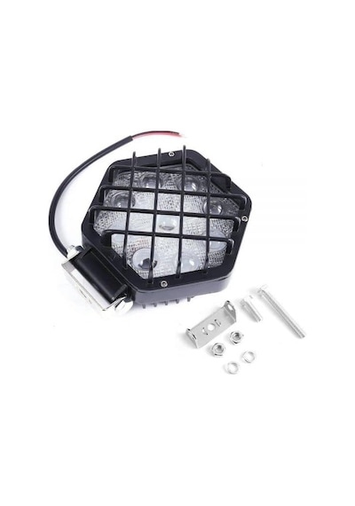 Zauss 48w Altıgen Kafesli Siyah 16 Led Off Road Tekne Çalışma Lambası ANTRASİT